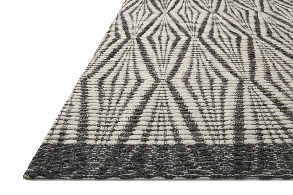 Kenzie KNZ-01 Ivory / Charcoal Area Rug by Loloi