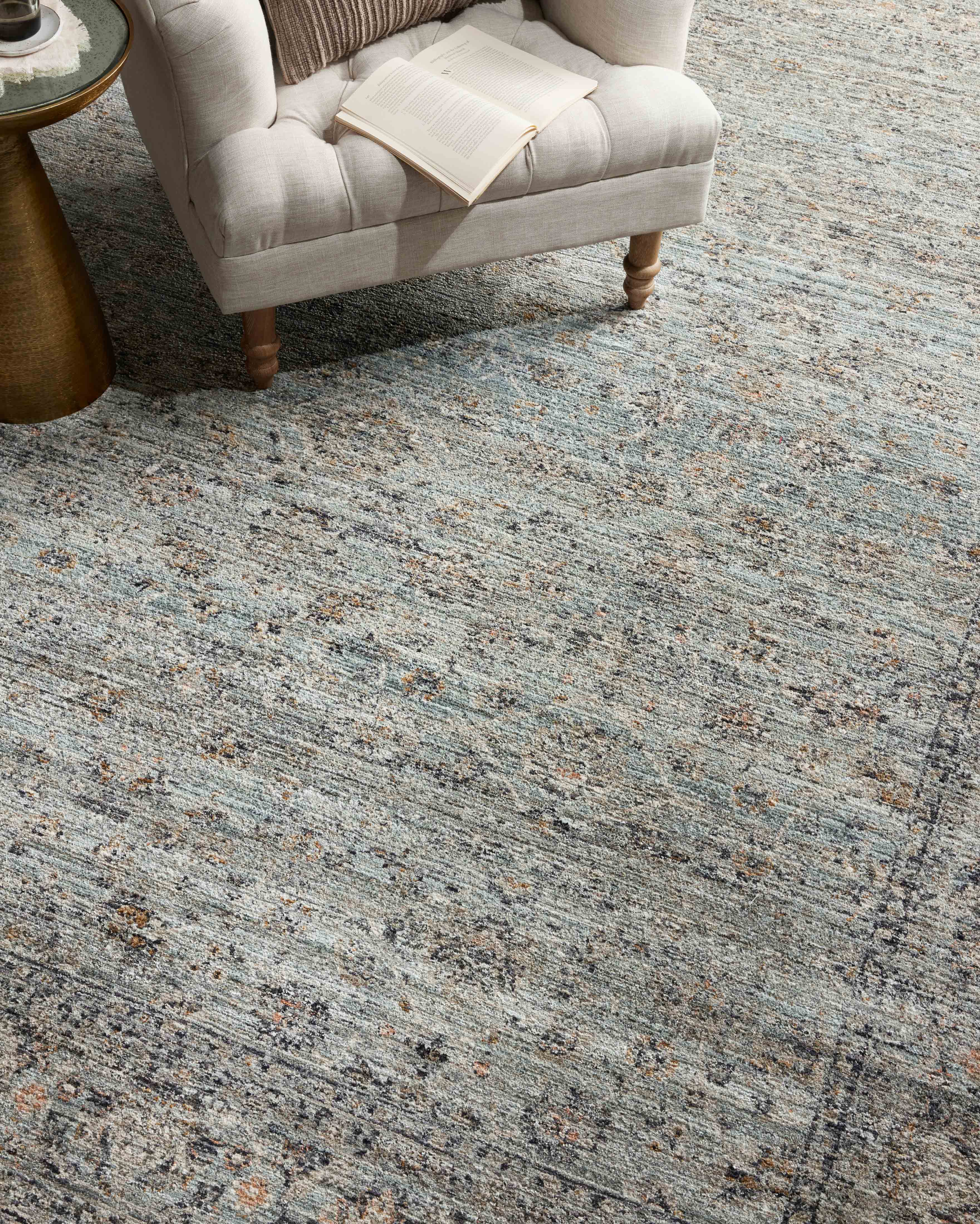 Jean Stoffer x Loloi Katherine KES-01 Ocean / Gold Area Rug