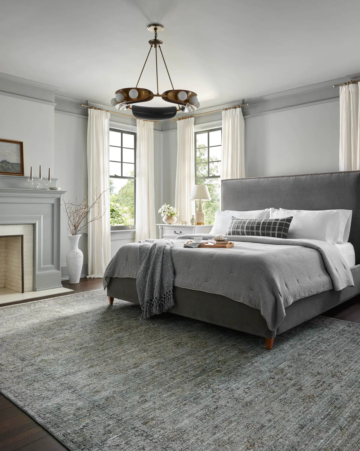 Katherine KES-01 Ocean / Gold Area Rug by Jean Stoffer x Loloi