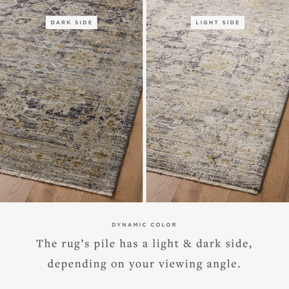 Jean Stoffer x Loloi Katherine KES-02 Charcoal / Gold Area Rug
