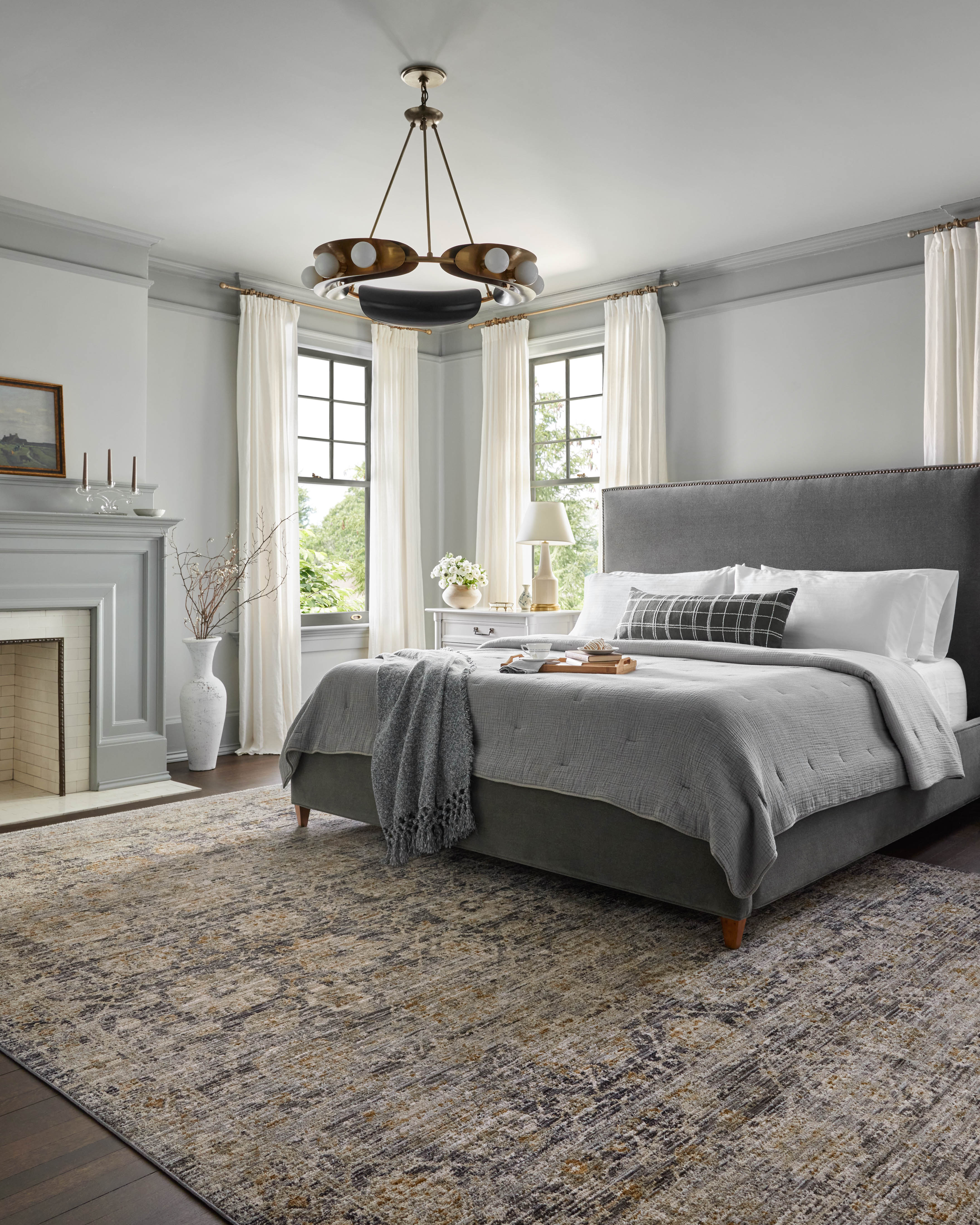 Jean Stoffer x Loloi Katherine KES-02 Charcoal / Gold Area Rug