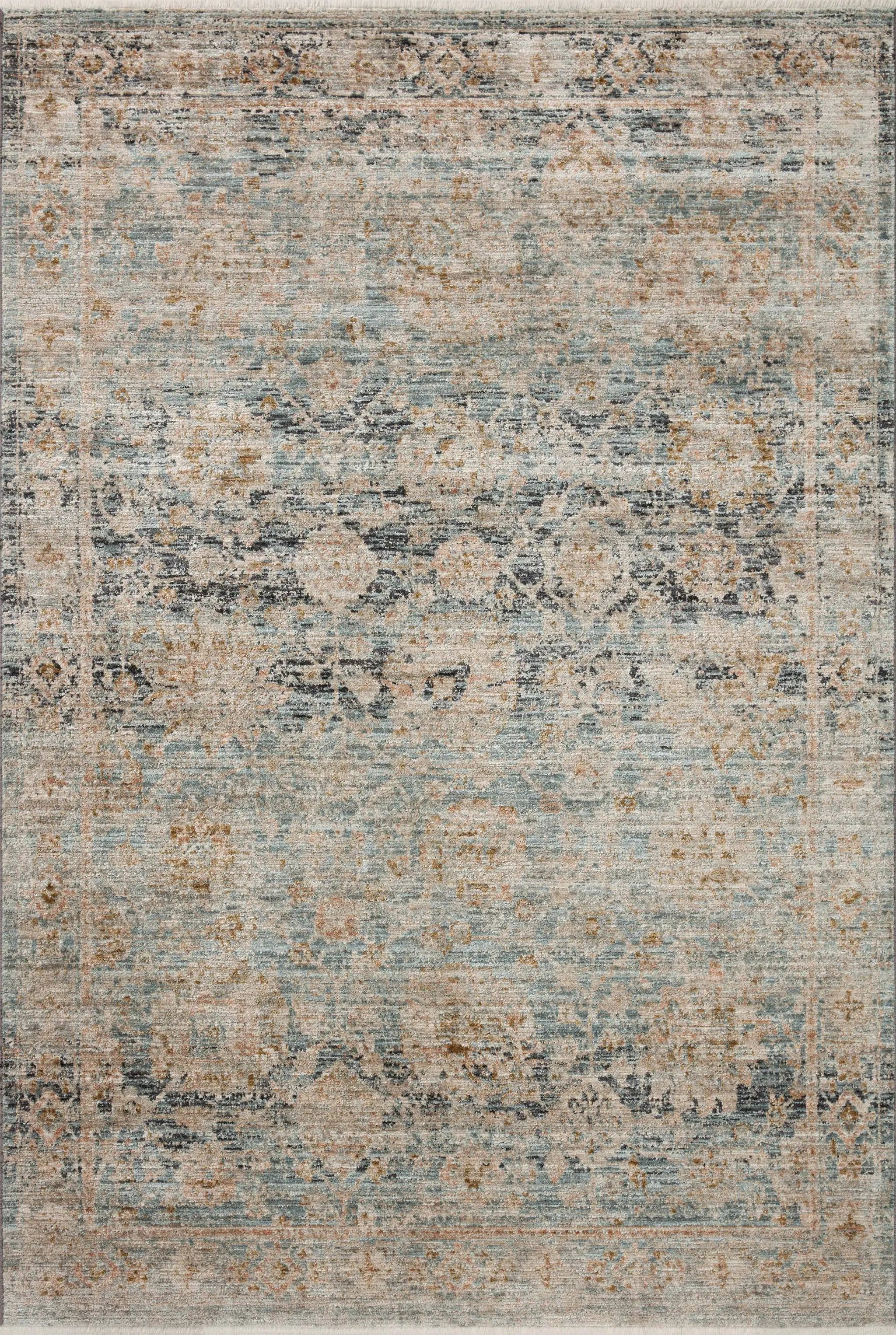 Katherine KES-02 Ocean / Coral Area Rug by Jean Stoffer x Loloi