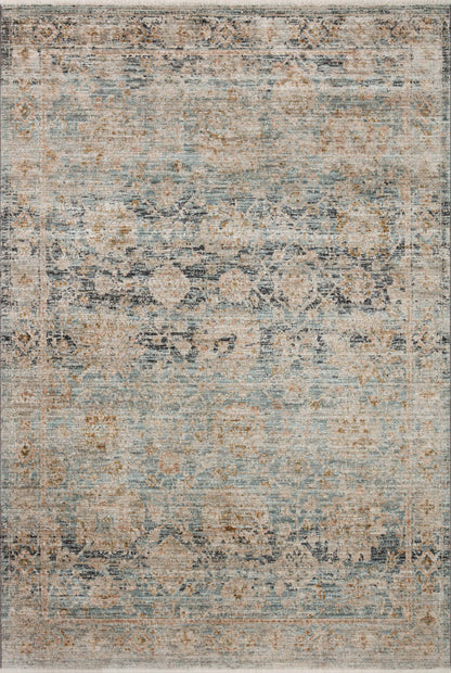 Jean Stoffer x Loloi Katherine KES-02 Ocean / Coral Area Rug