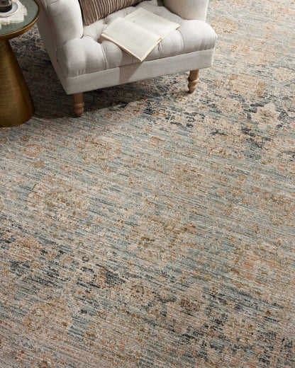 Jean Stoffer x Loloi Katherine KES-02 Ocean / Coral Area Rug
