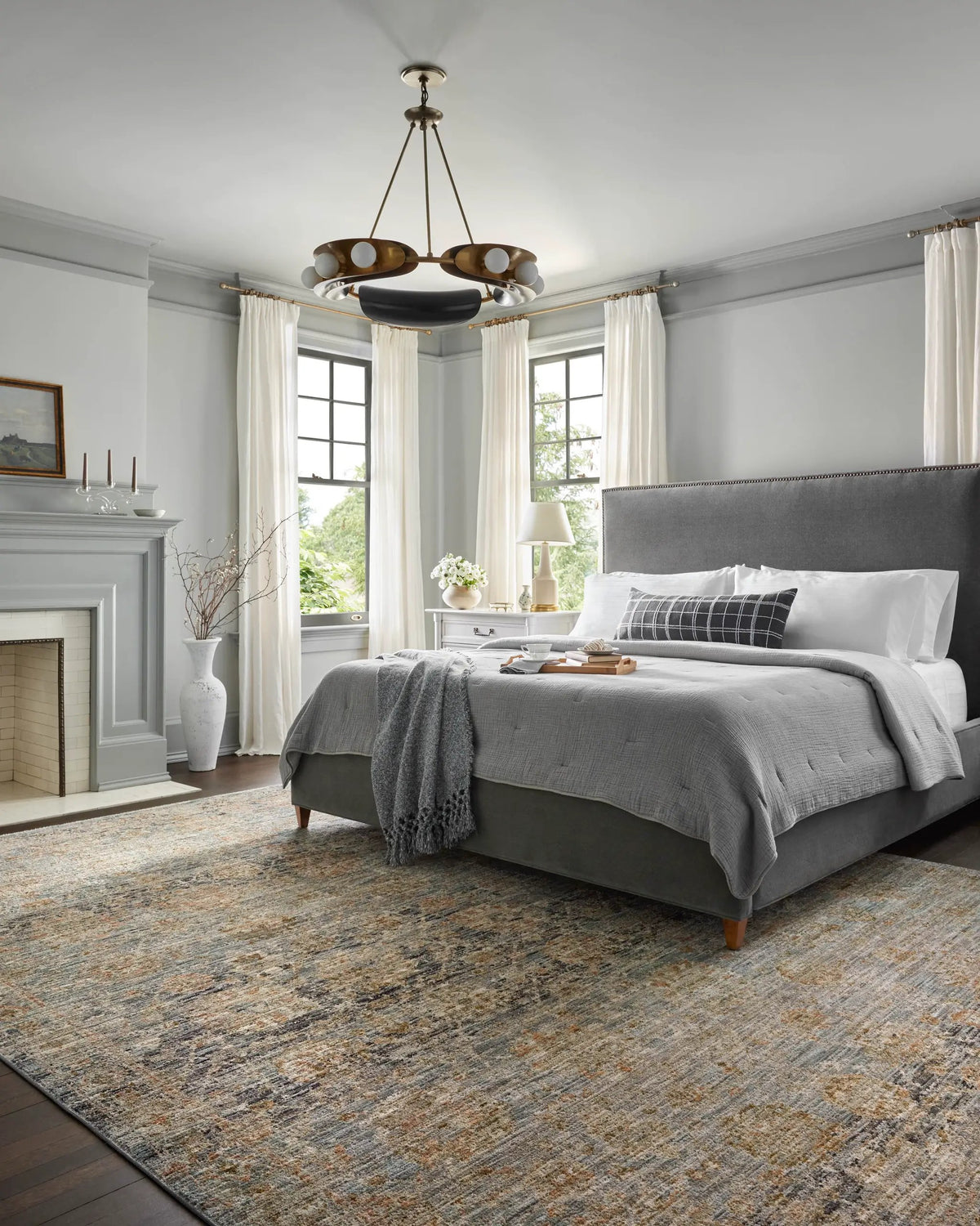 Katherine KES-02 Ocean / Coral Area Rug by Jean Stoffer x Loloi