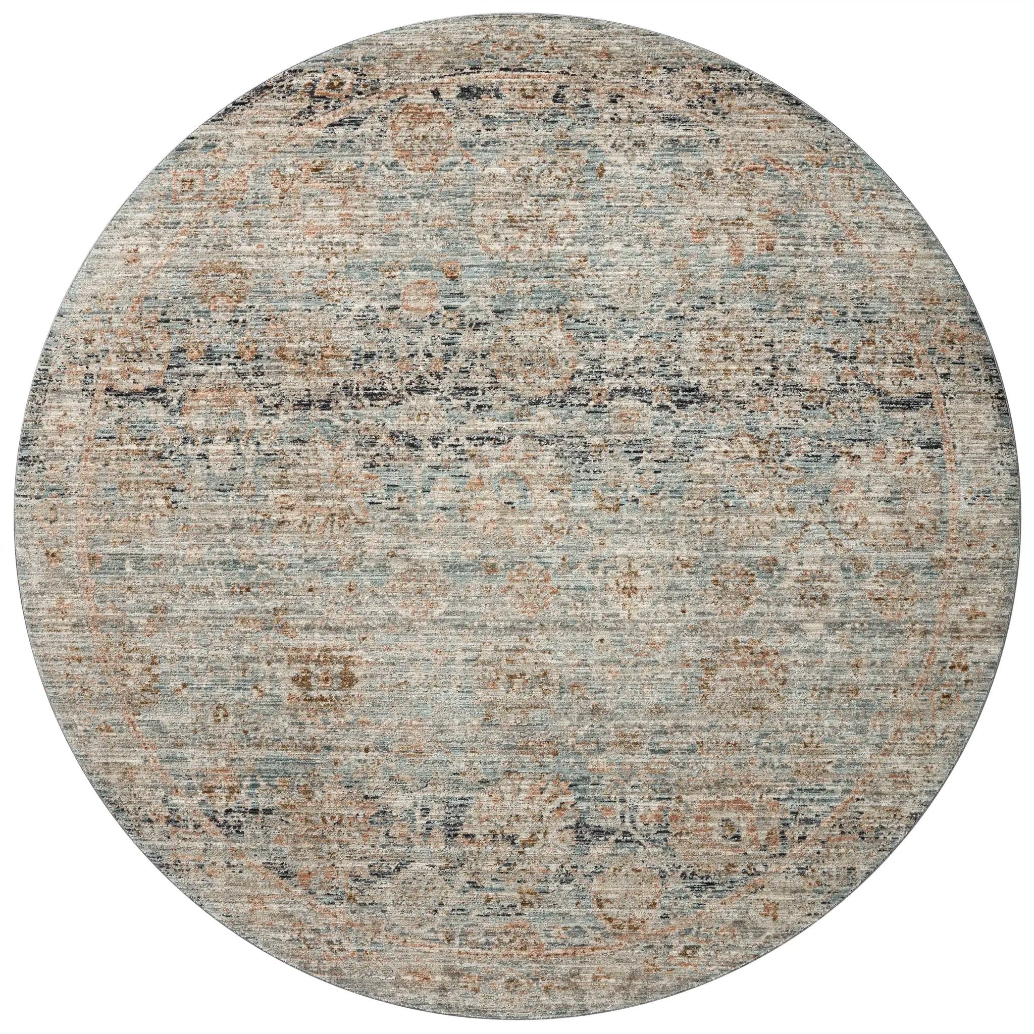 Katherine KES-02 Ocean / Coral Area Rug by Jean Stoffer x Loloi