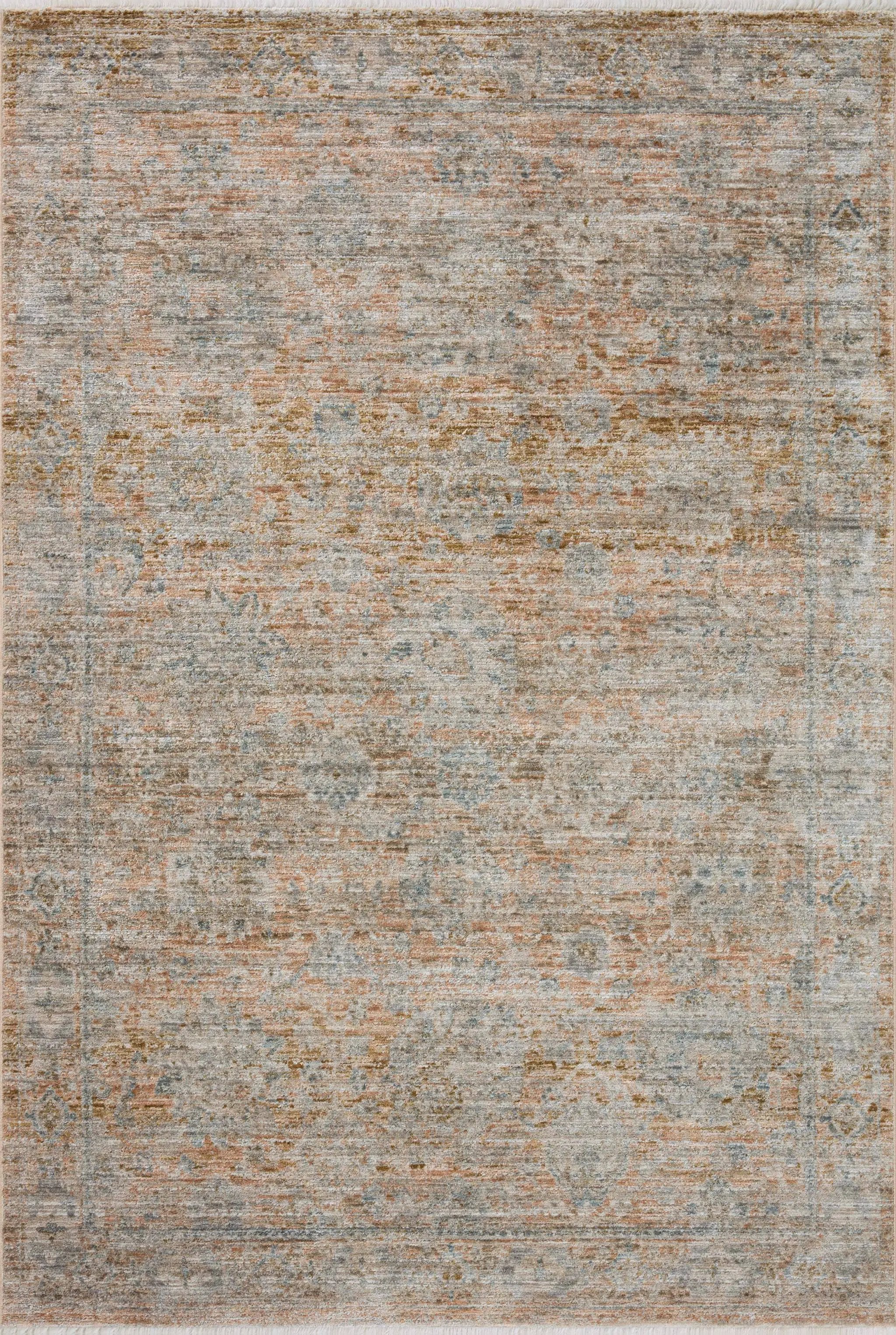 Katherine KES-02 Terracotta / Smoke Area Rug by Jean Stoffer x Loloi