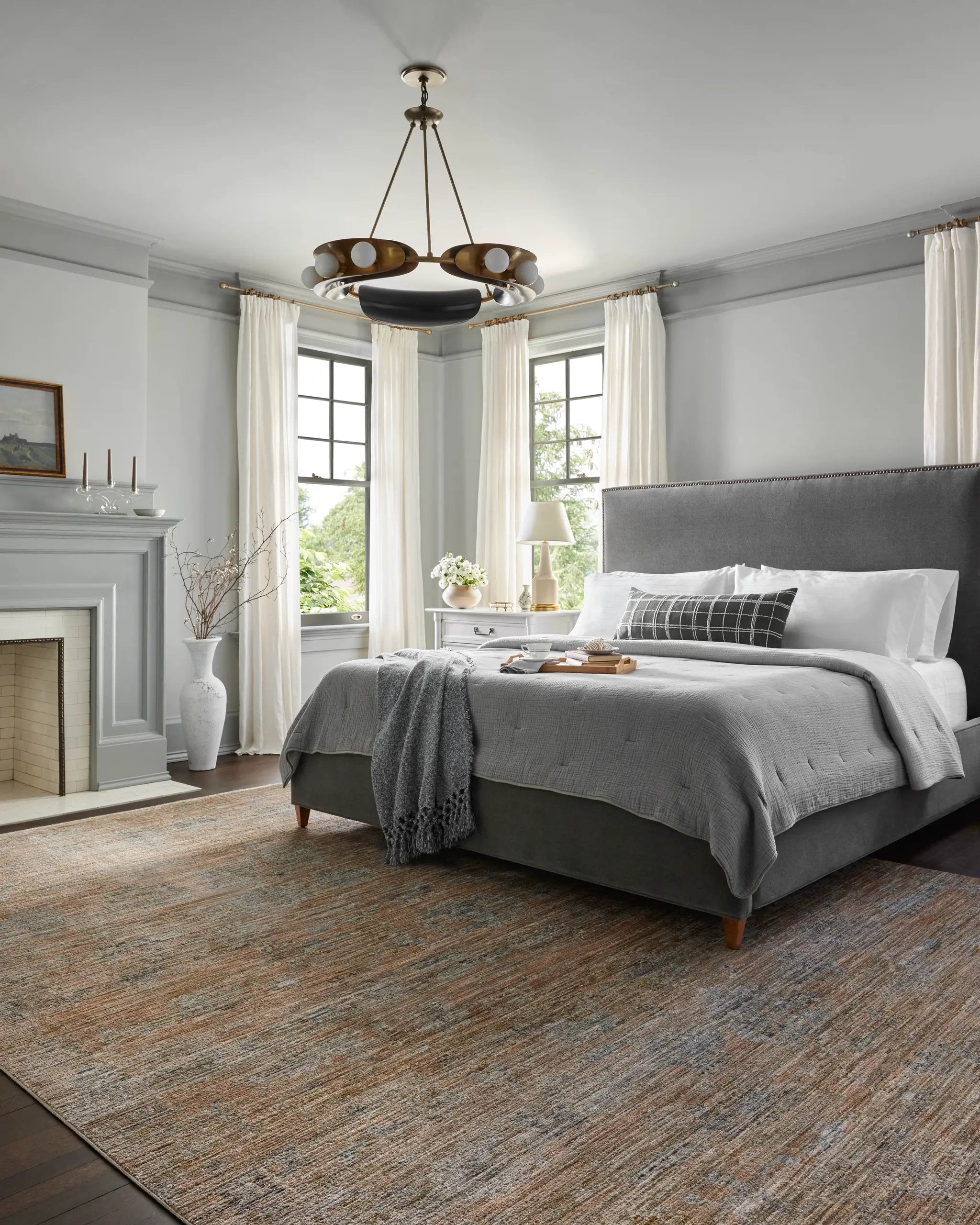 Katherine KES-04 Copper / Steel Area Rug by Jean Stoffer x Loloi