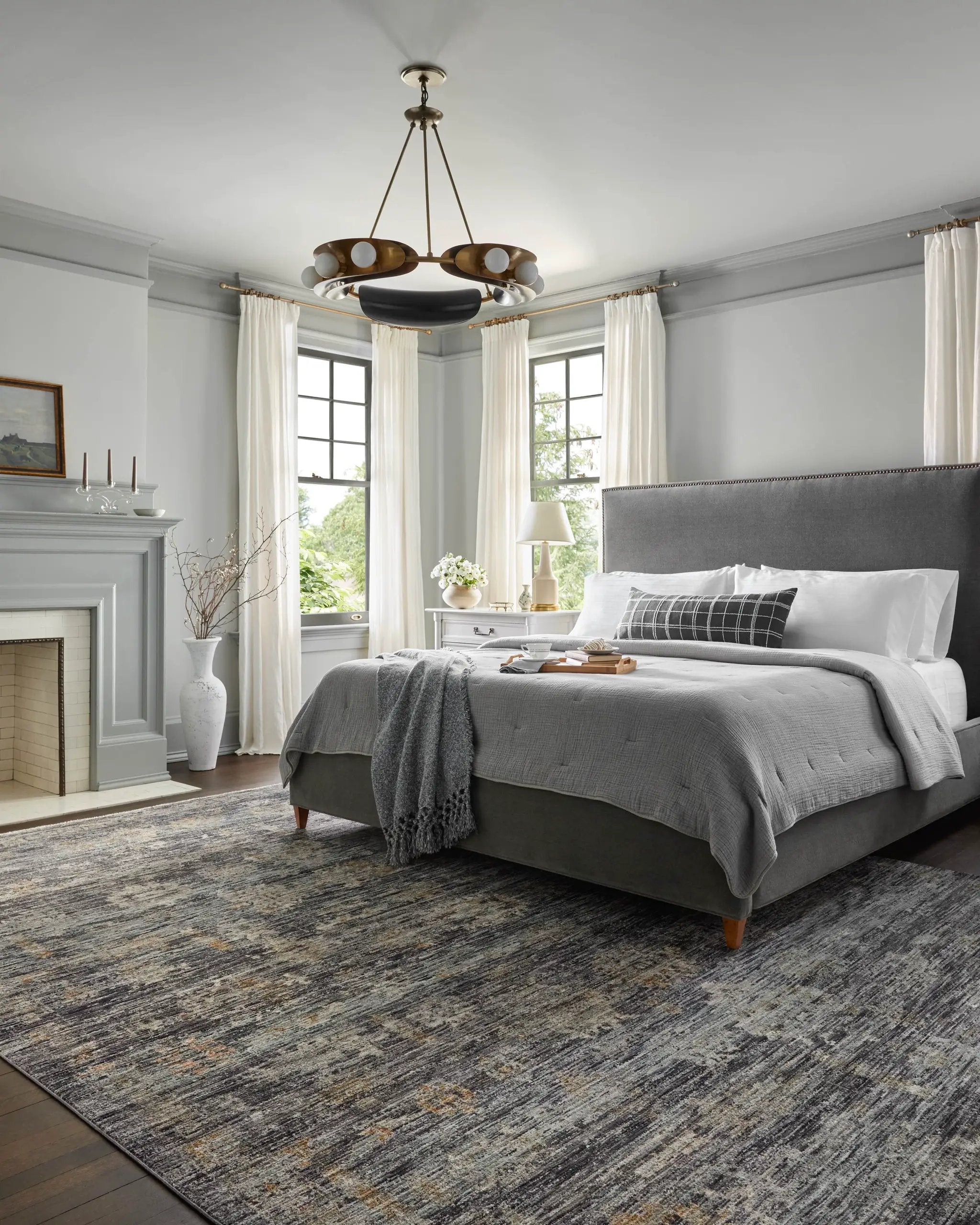 Katherine KES-04 Ink / Jade Area Rug by Jean Stoffer x Loloi