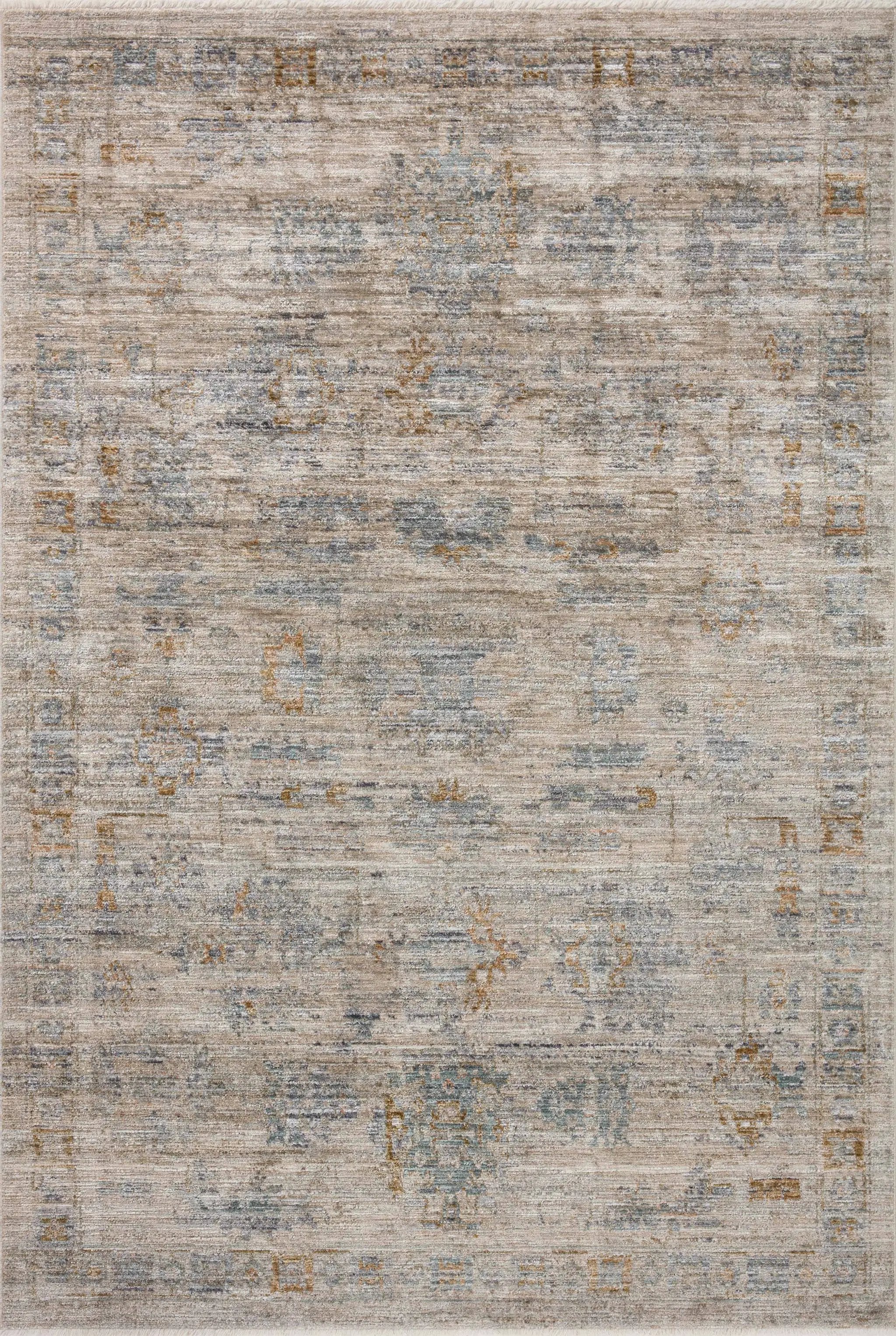 Katherine KES-04 Pebble / Ocean Area Rug by Jean Stoffer x Loloi