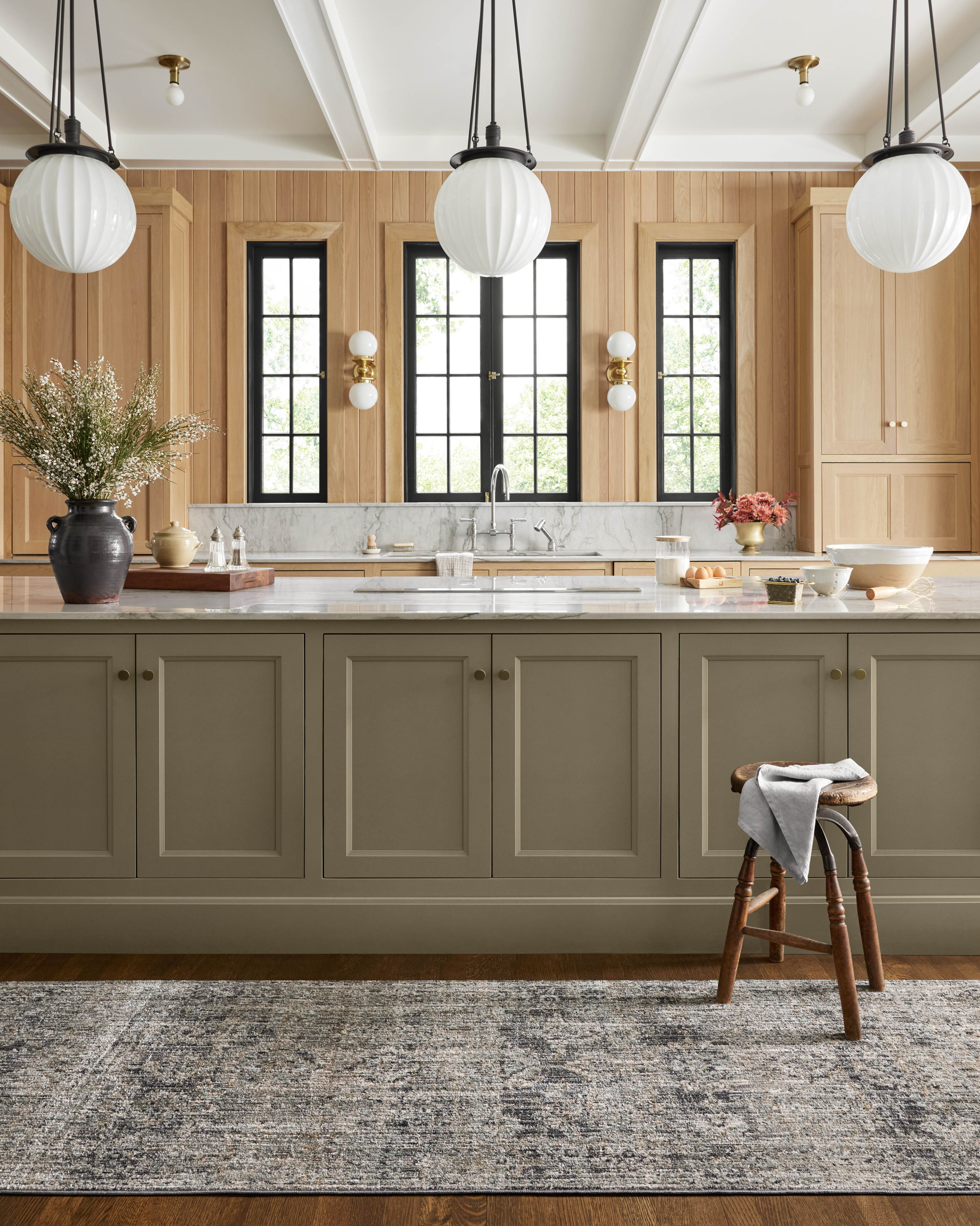 Jean Stoffer x Loloi Katherine KES-05 Graphite / Jade Area Rug