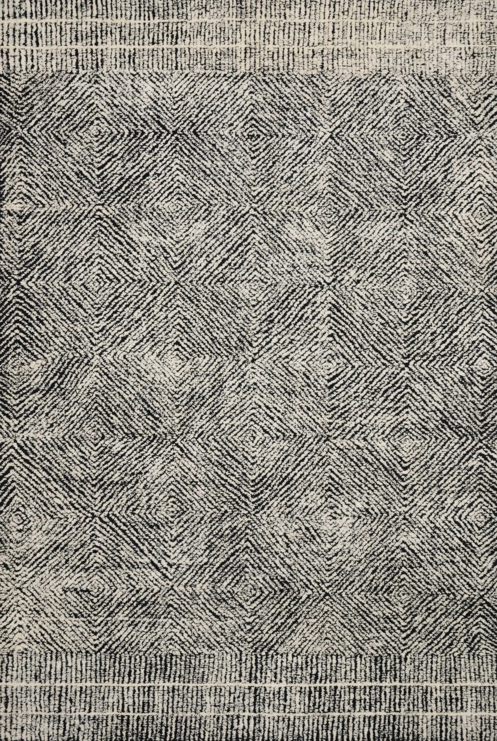 Kopa KO-01 Black / Ivory Area Rug by Loloi