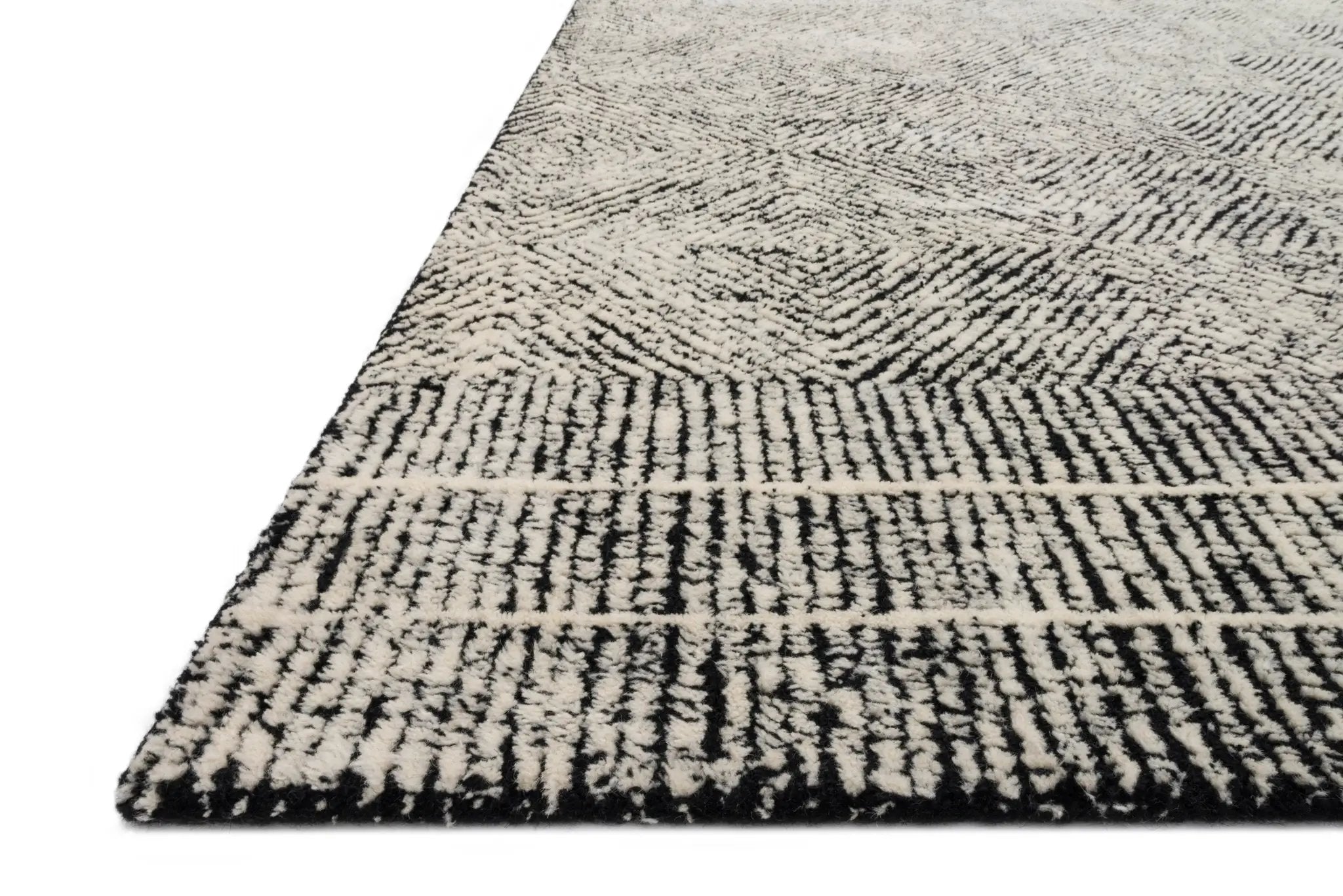 Kopa KO-01 Black / Ivory Area Rug by Loloi