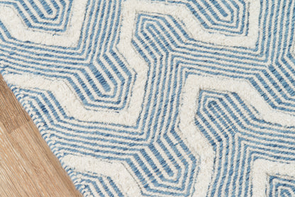 Erin Gates Langdon LGD-1 Blue Hand Woven Area Rug by Momeni