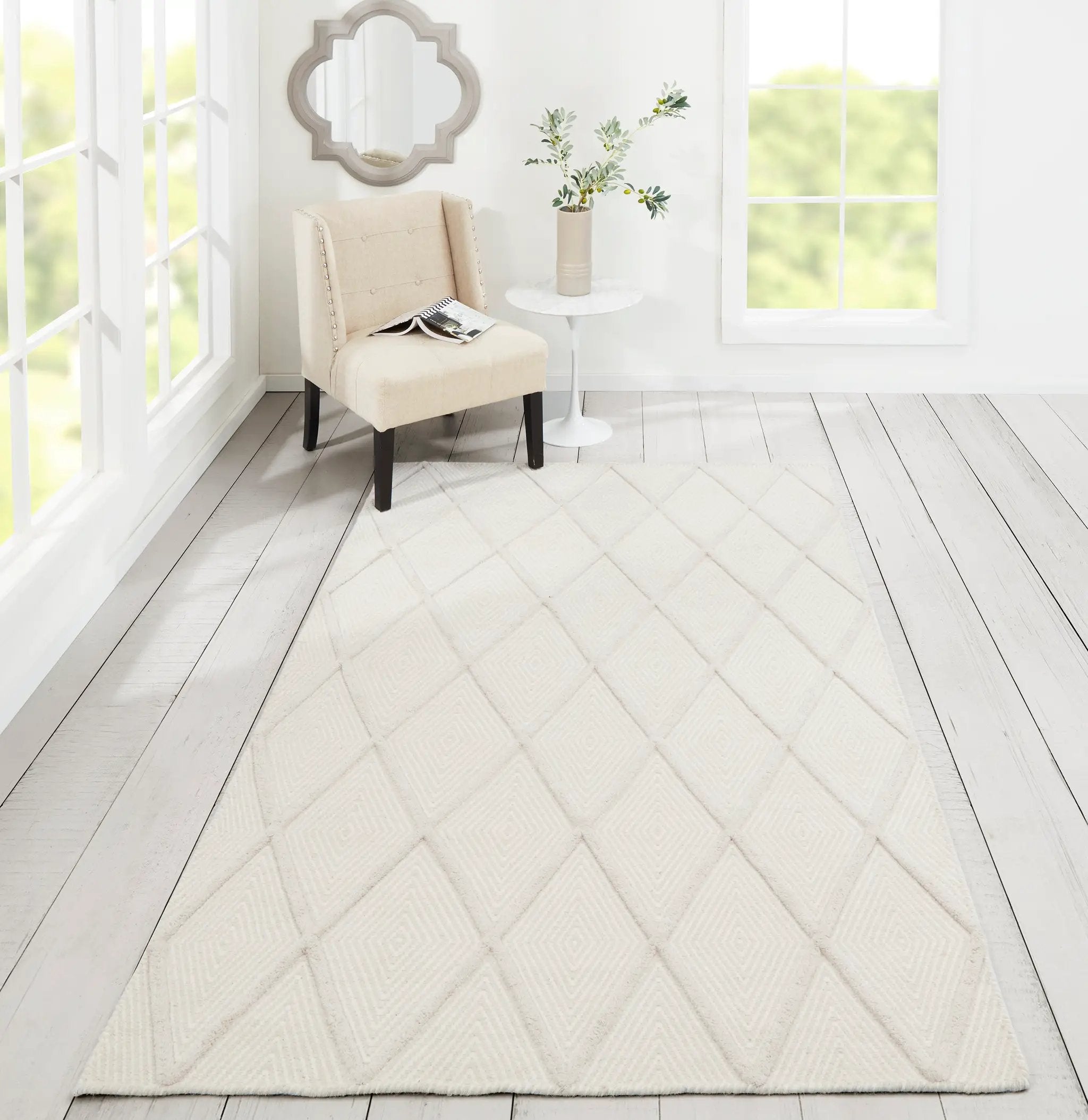 Langdon LGD-3 (Spring) Beige Area Rug by Erin Gates by Momeni