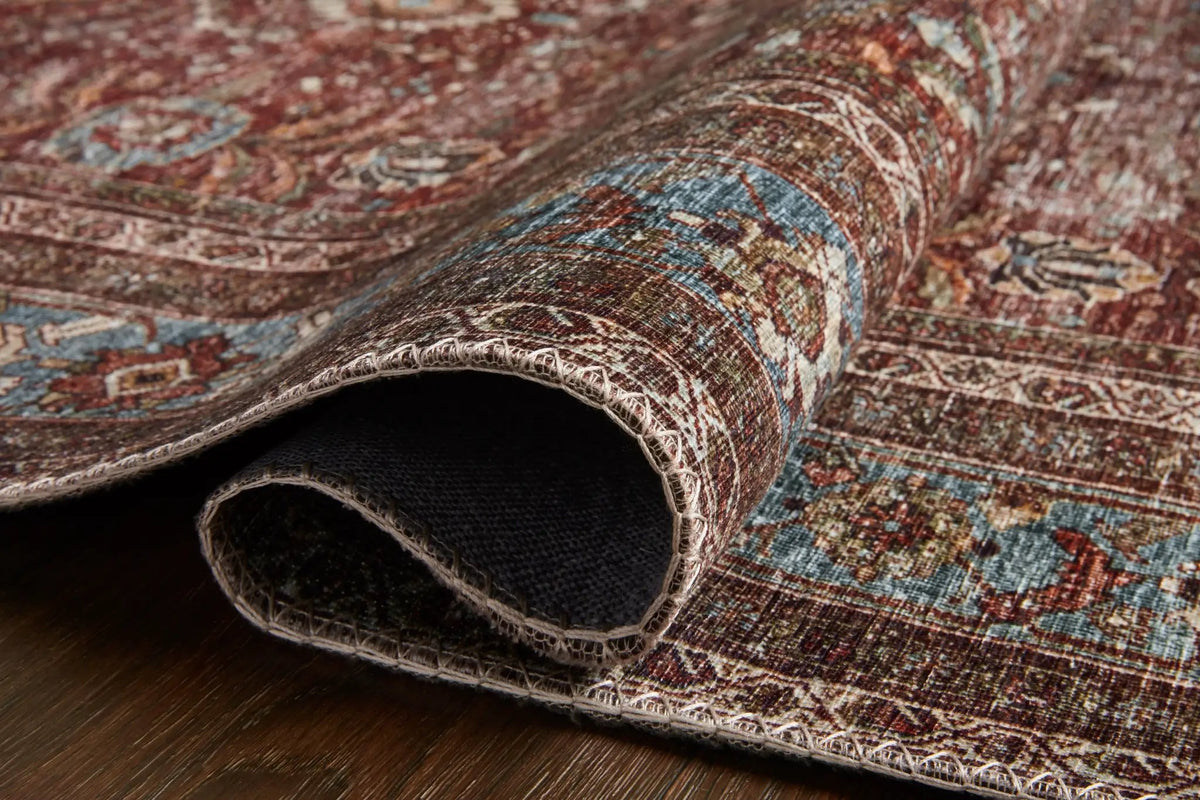 Layla LAY-01 Brick / Blue Area Rug by Loloi