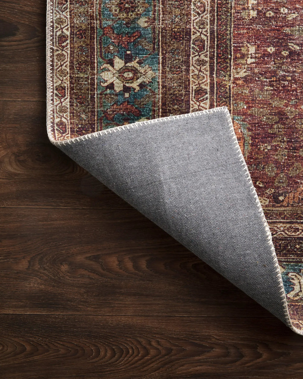 Layla LAY-01 Brick / Blue Area Rug by Loloi