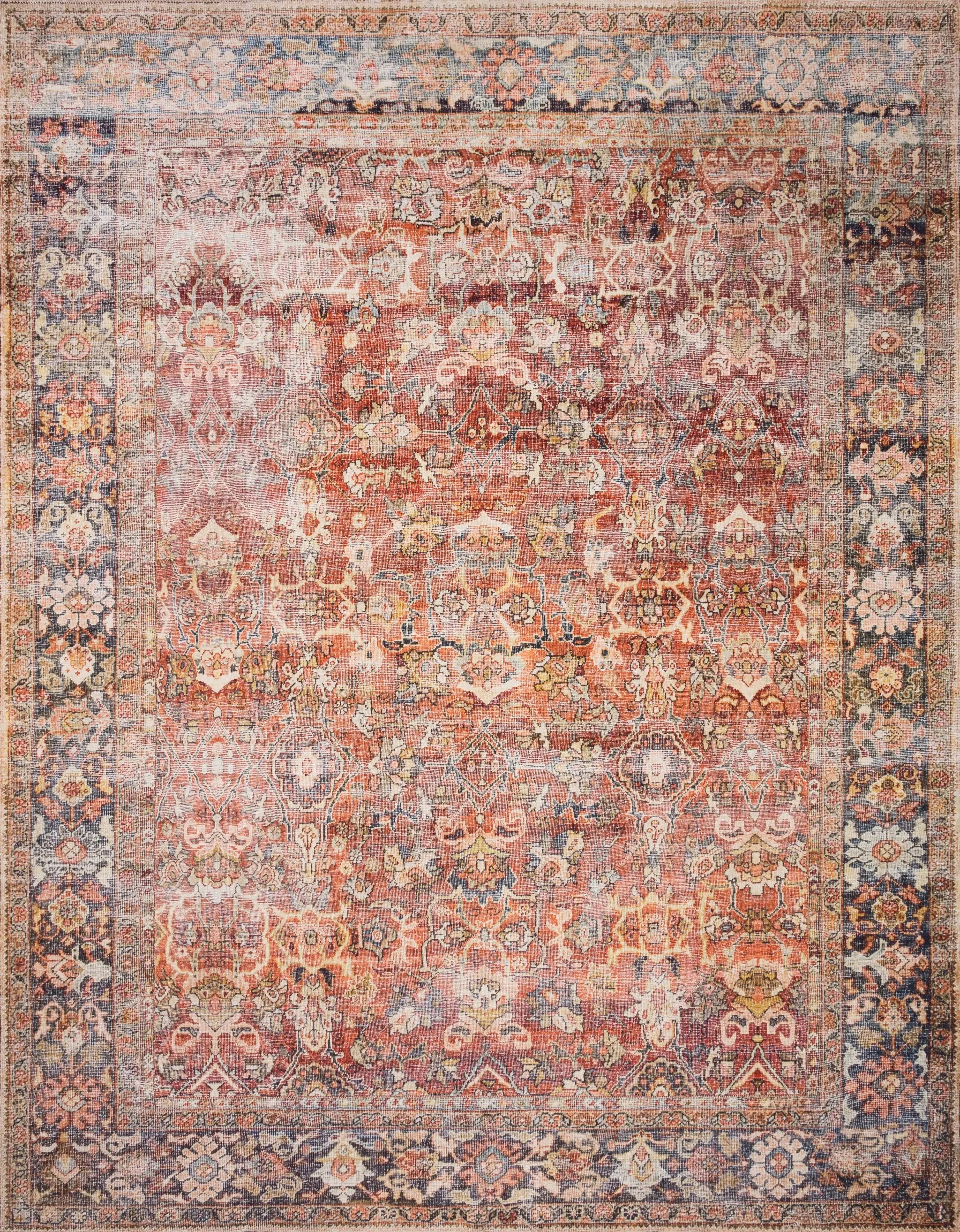 Layla LAY-02 Spice / Marine Area Rug by Loloi