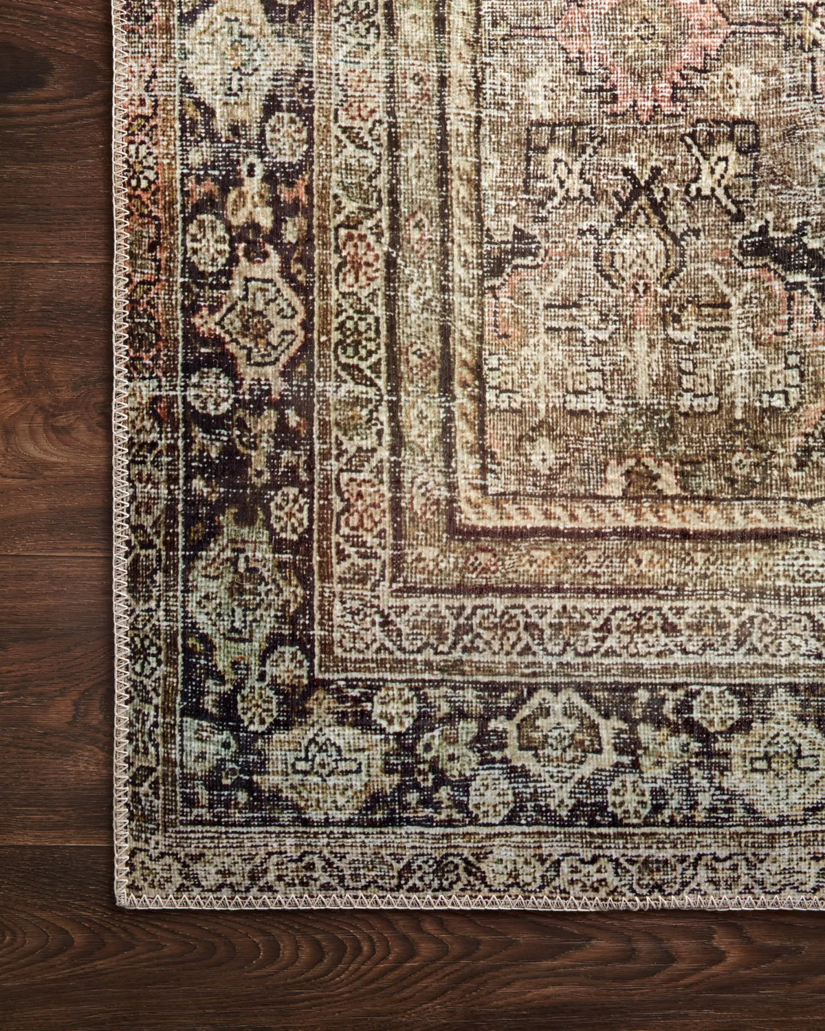 Layla LAY-03 Olive / Charcoal Area Rug by Loloi