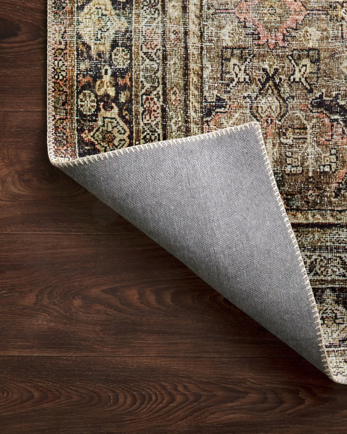 Layla LAY-03 Olive / Charcoal Area Rug by Loloi