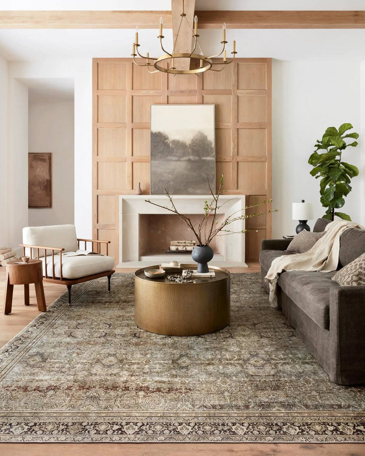 Layla LAY-03 Olive / Charcoal Area Rug by Loloi