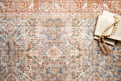 Loloi Layla LAY-04 Ocean / Rust Area Rug