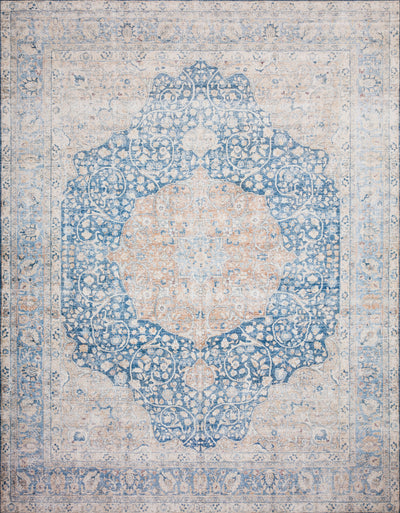 Loloi Layla LAY-07 Blue / Tangerine Area Rug
