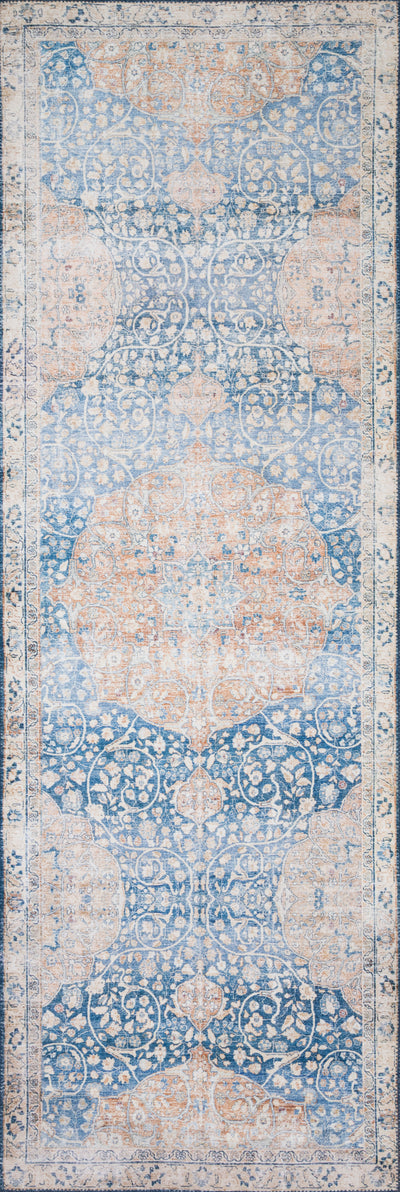 Loloi Layla LAY-07 Blue / Tangerine Area Rug