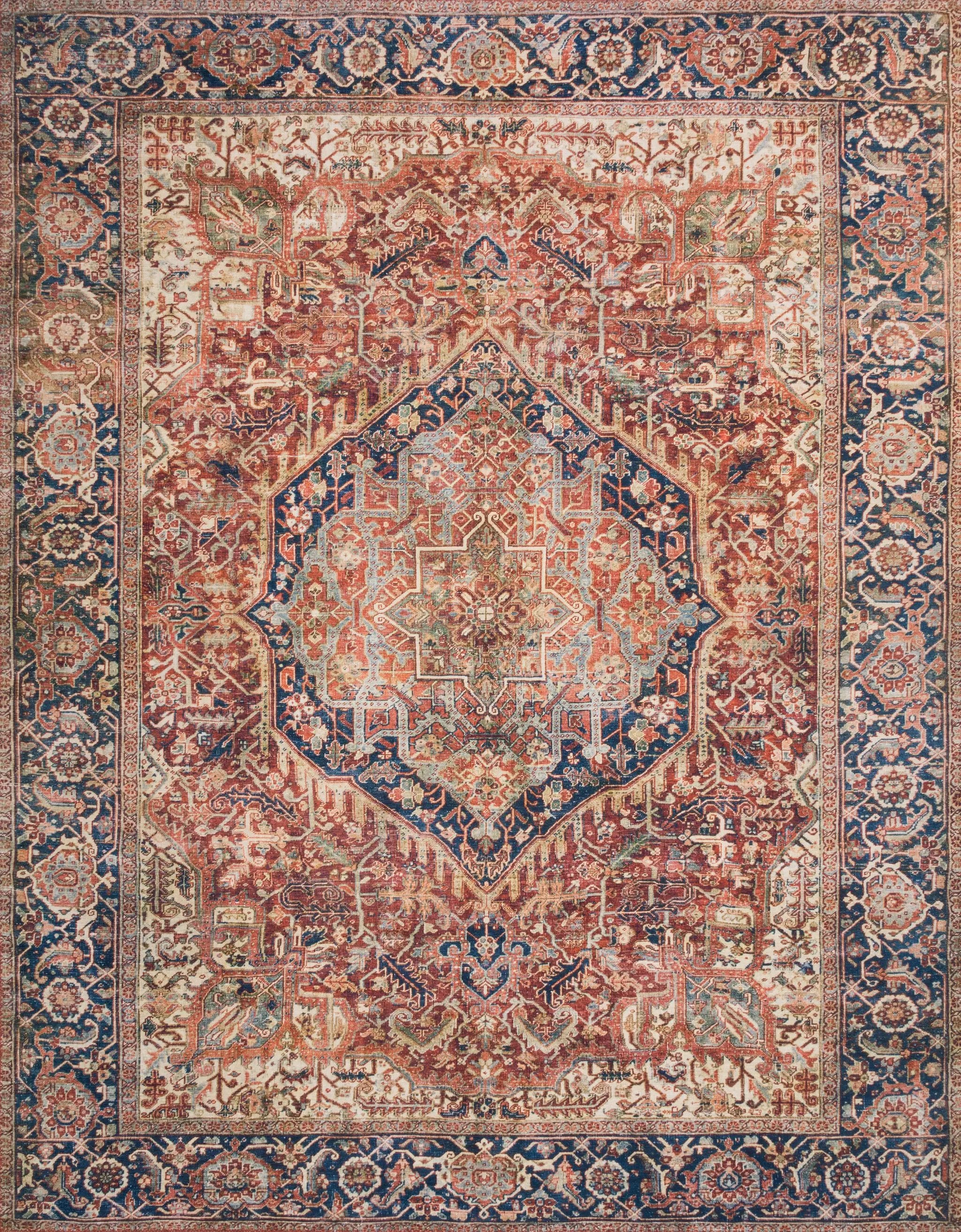 Layla LAY-08 Red / Navy Area Rug by Loloi