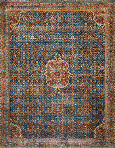 Loloi Layla LAY-09 Cobalt Blue / Spice Area Rug
