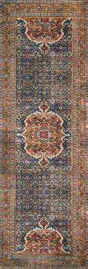 Loloi Layla LAY-09 Cobalt Blue / Spice Area Rug