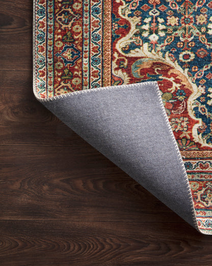 Loloi Layla LAY-09 Cobalt Blue / Spice Area Rug