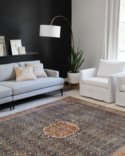 Loloi Layla LAY-09 Cobalt Blue / Spice Area Rug