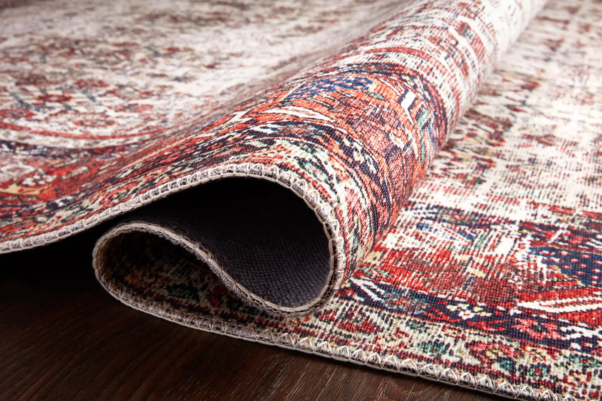 Layla LAY-12 Ivory / Brick Area Rug by Loloi