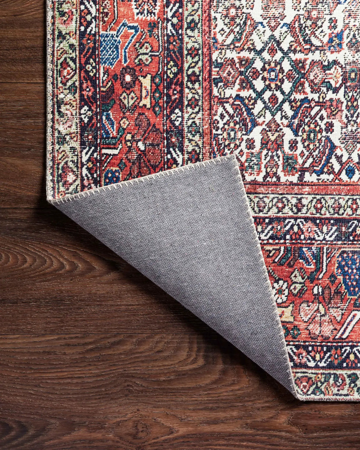 Layla LAY-12 Ivory / Brick Area Rug by Loloi