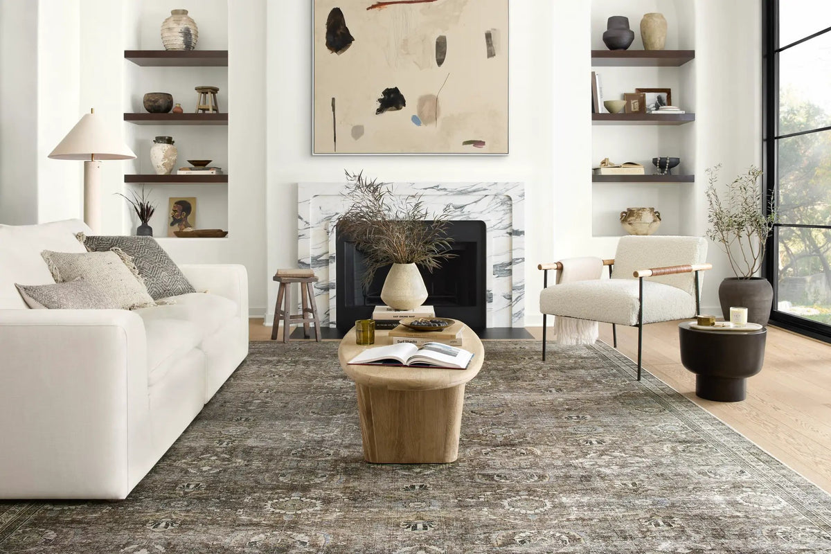 Layla LAY-13 Antique / Moss Area Rug by Loloi