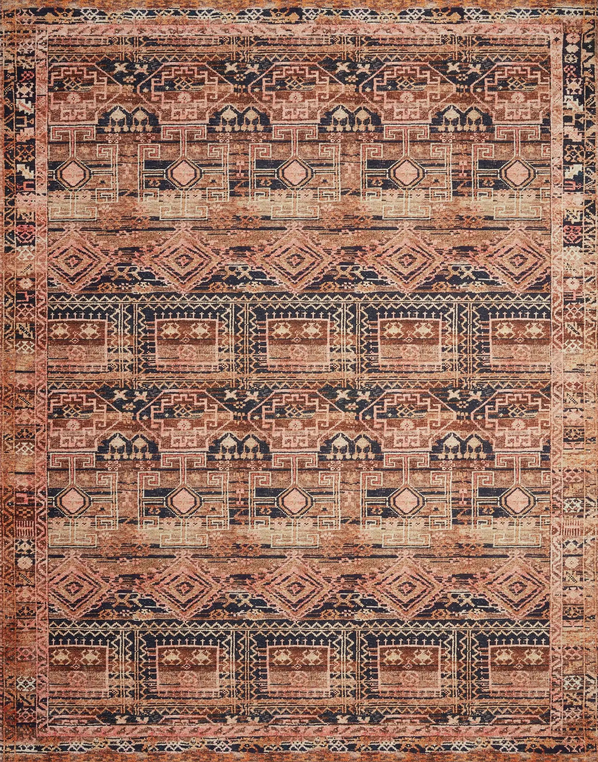 Layla LAY-14 Mocha / Blush Area Rug by Loloi