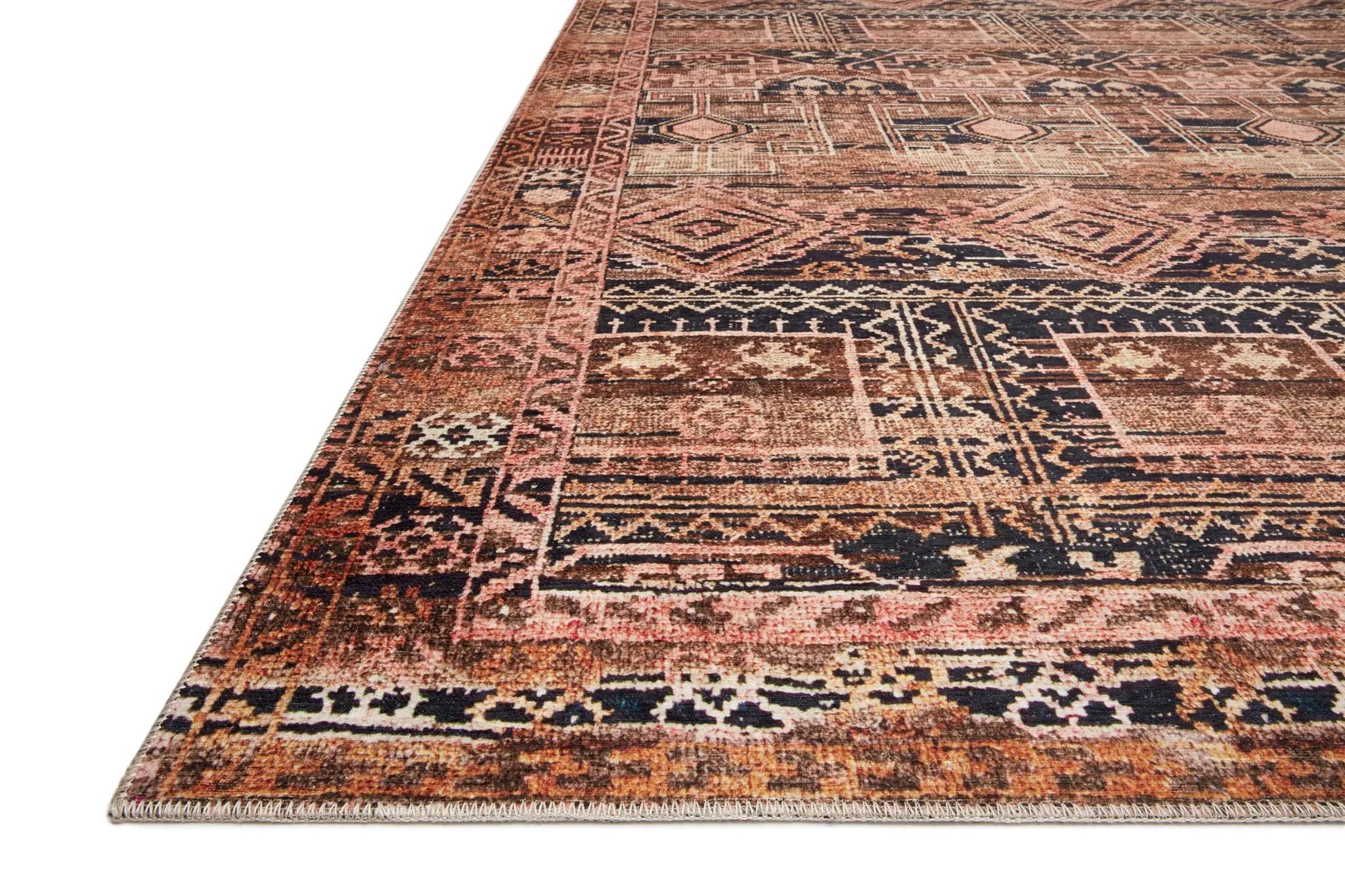 Layla LAY-14 Mocha / Blush Area Rug by Loloi