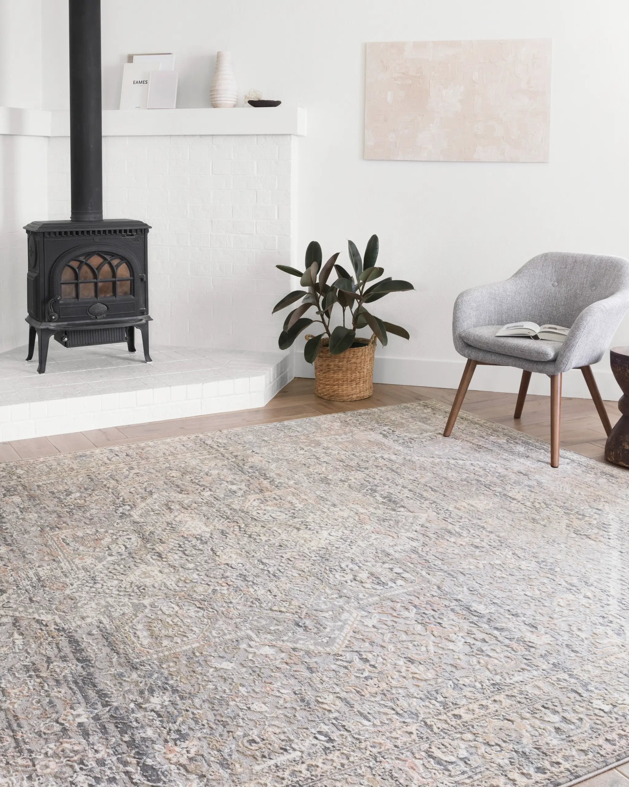 Lucia LUC-01 Grey / Sunset Area Rug by Loloi