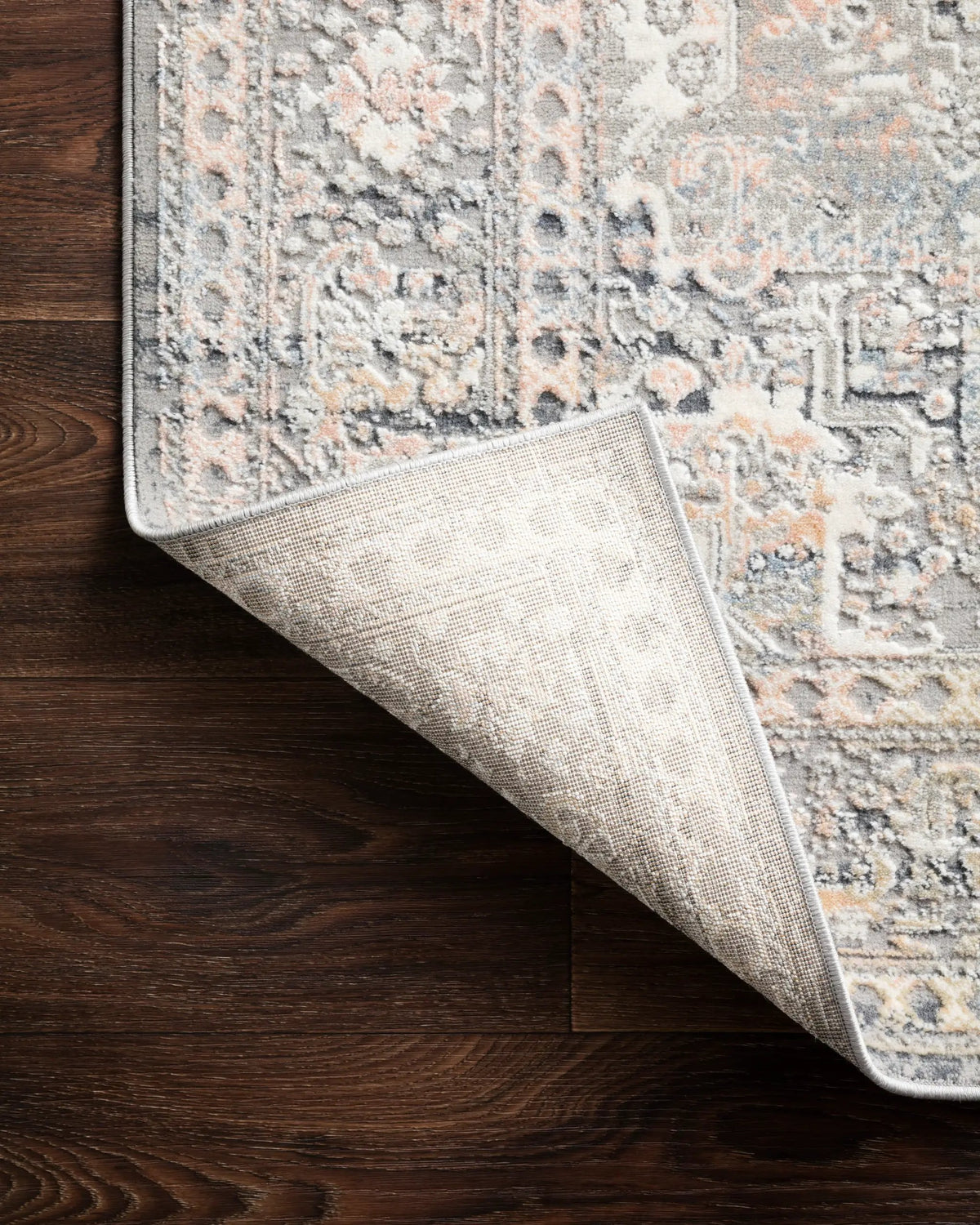 Lucia LUC-01 Grey / Sunset Area Rug by Loloi