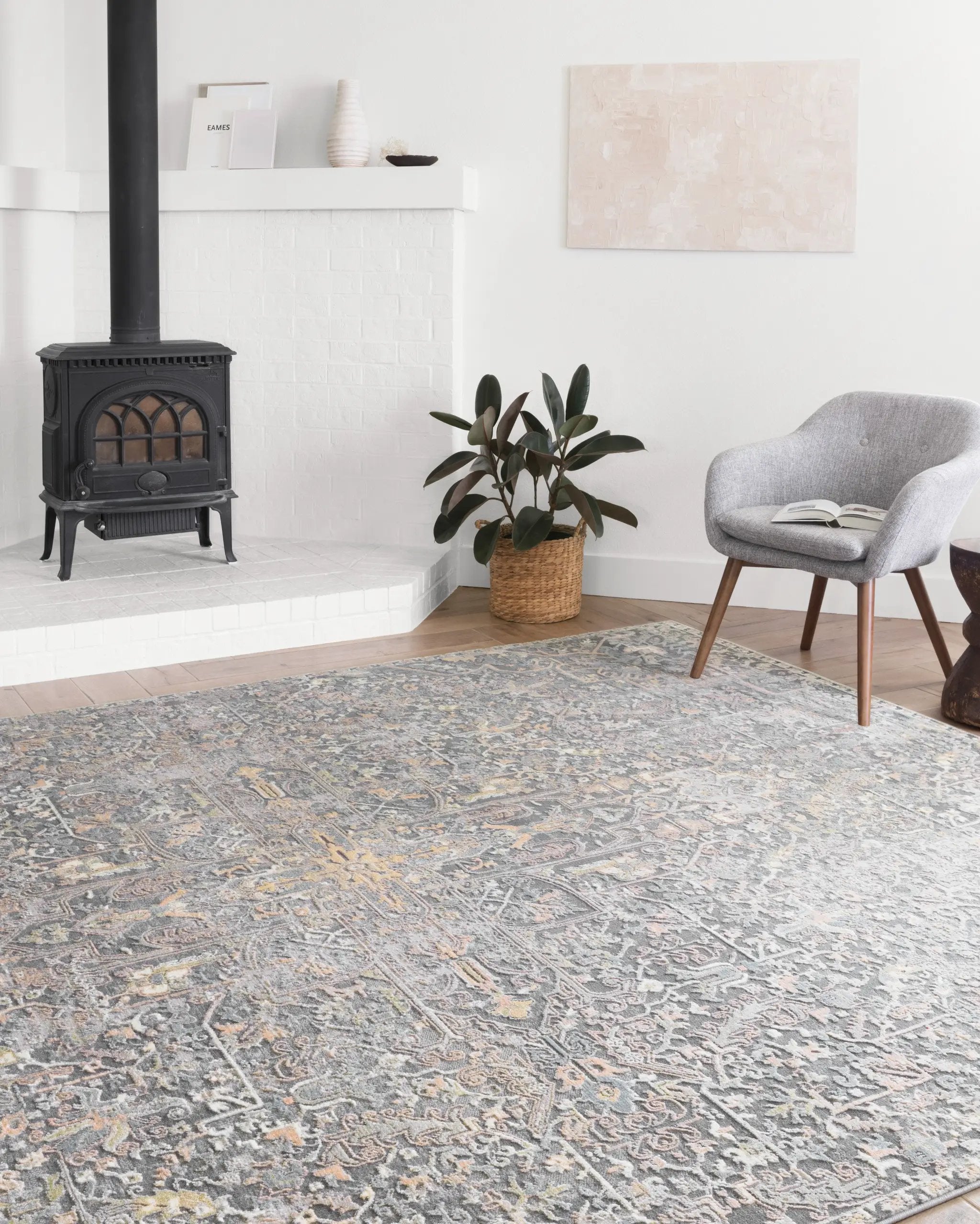 Lucia LUC-02 Charcoal / Multi Area Rug by Loloi