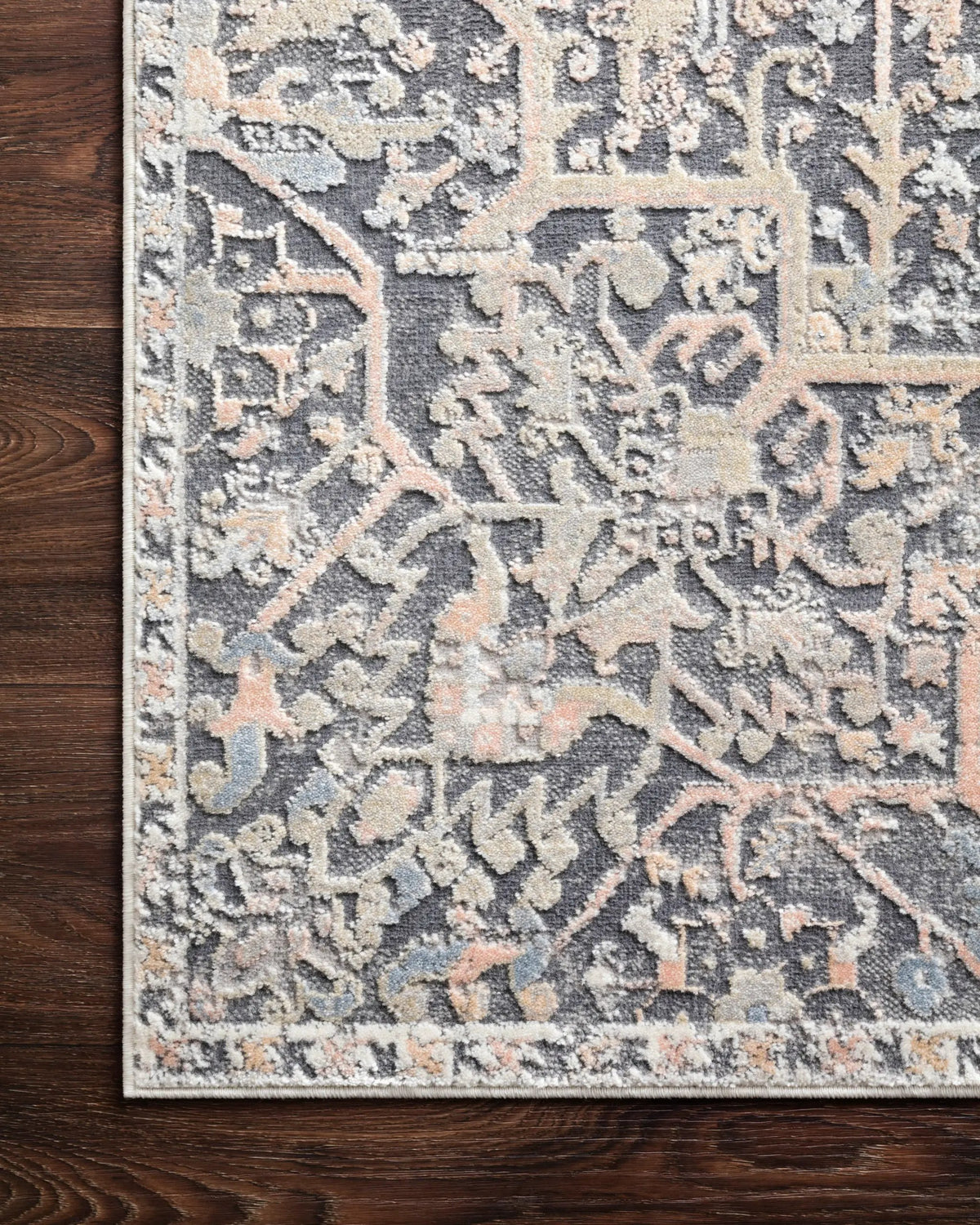 Lucia LUC-02 Charcoal / Multi Area Rug by Loloi