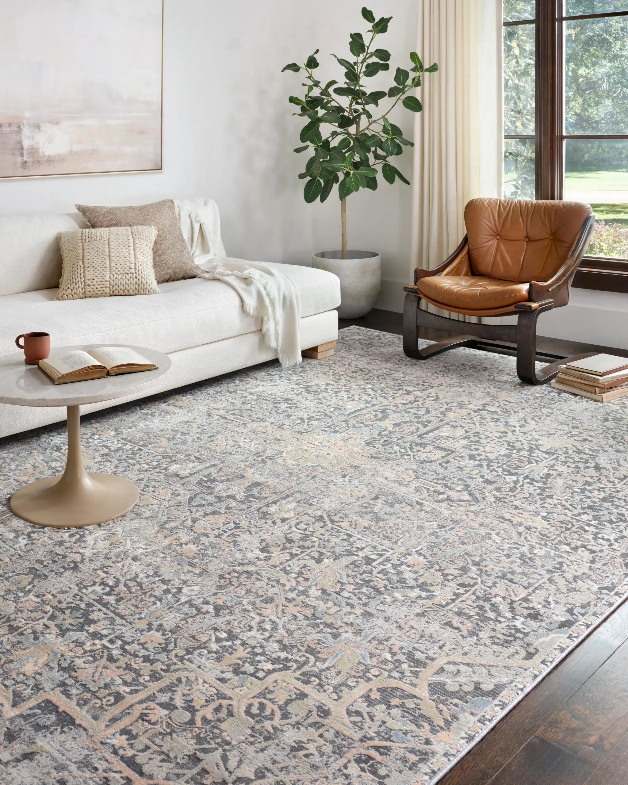 Lucia LUC-02 Charcoal / Multi Area Rug by Loloi
