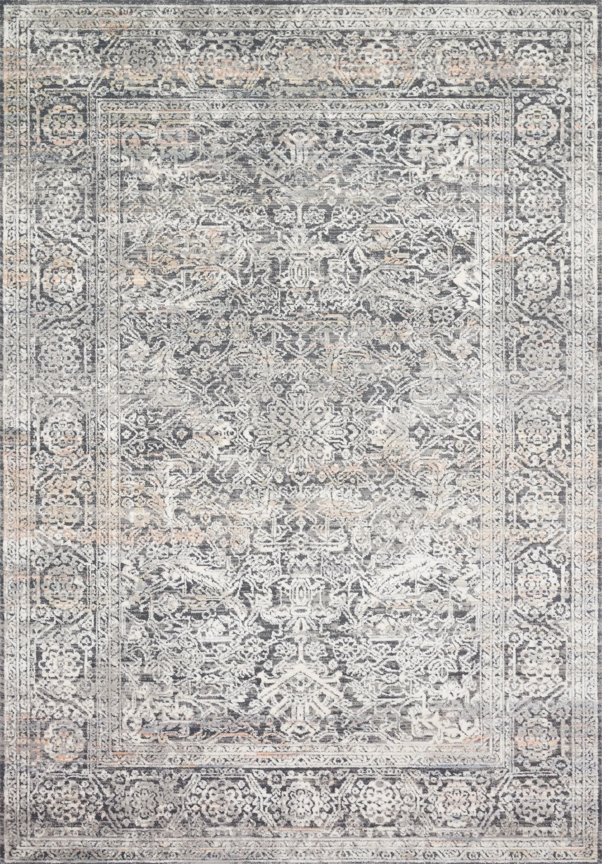 Lucia LUC-03 Steel / Ivory Area Rug by Loloi