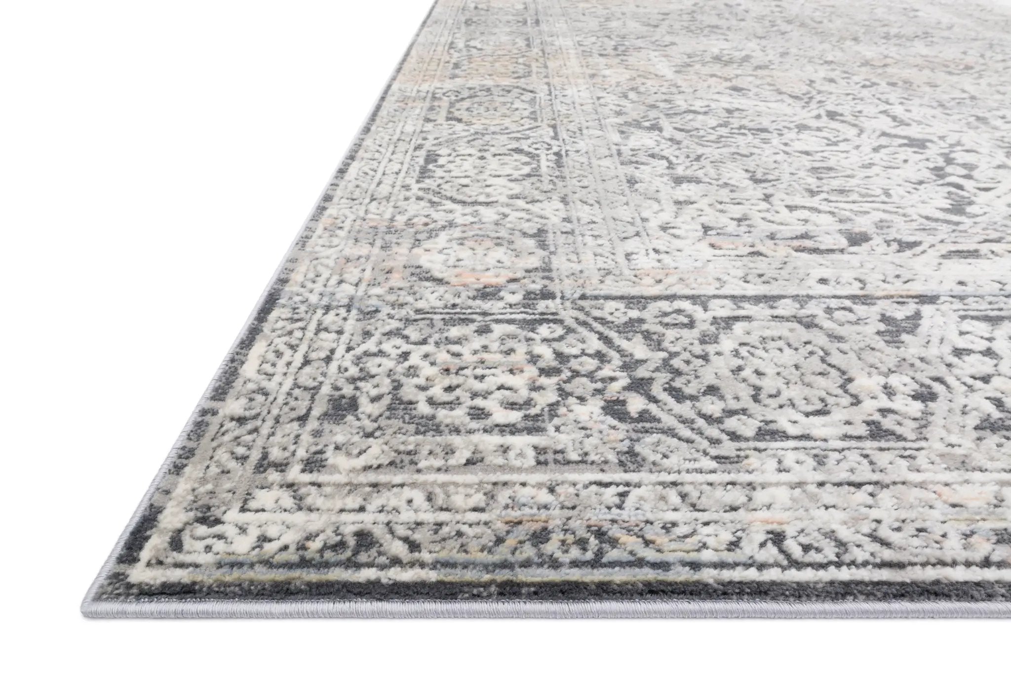 Lucia LUC-03 Steel / Ivory Area Rug by Loloi