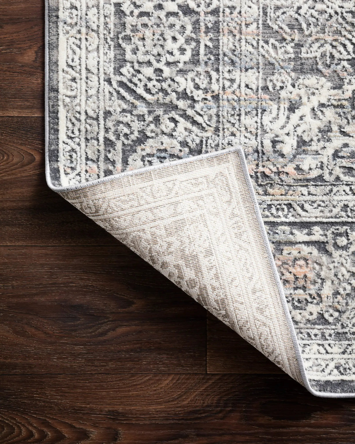 Lucia LUC-03 Steel / Ivory Area Rug by Loloi