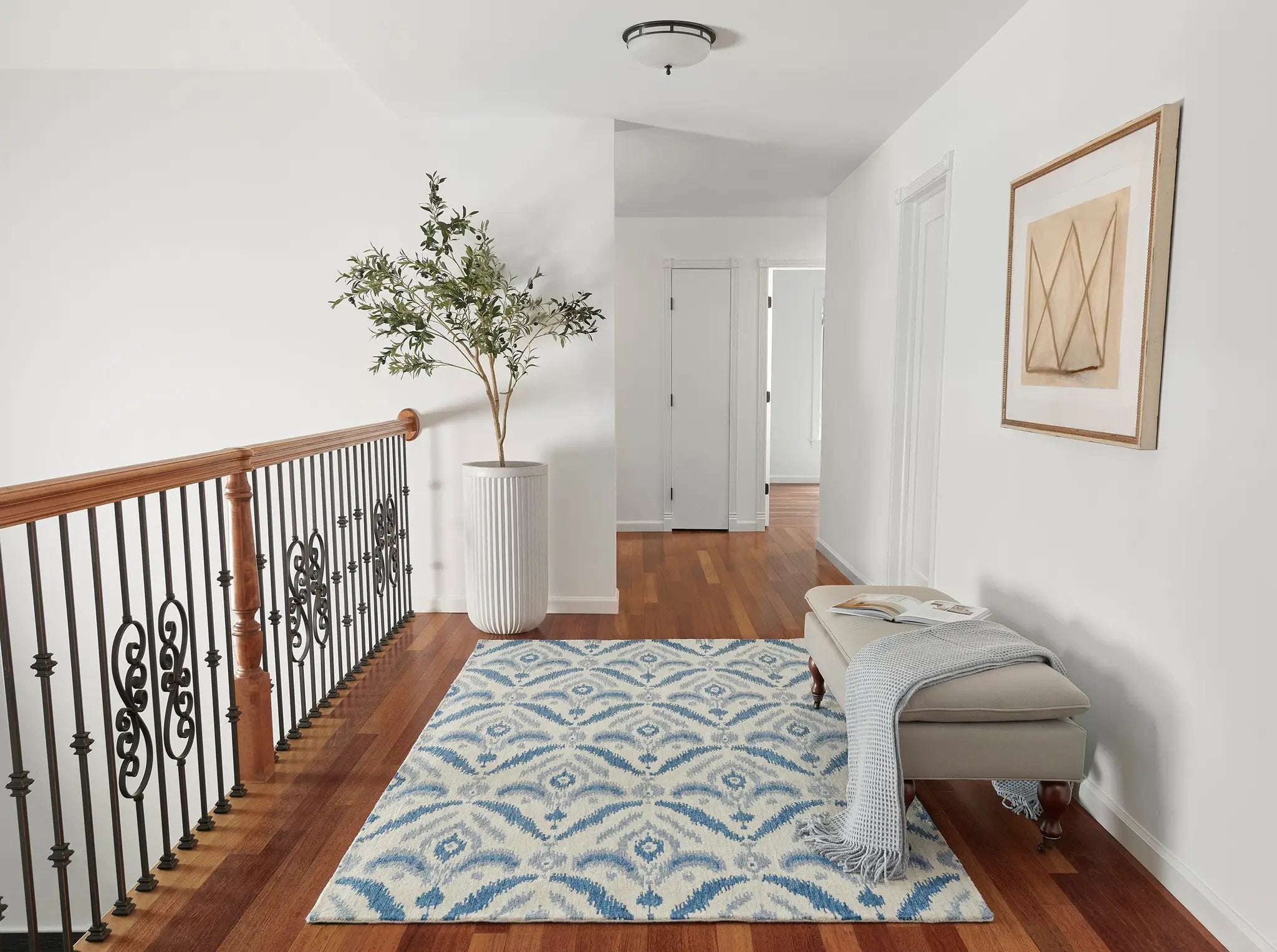 Leiden LEI-3 Blue Area Rug by Momeni