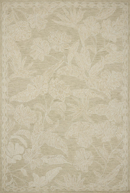 With calming sage and warm natural hues and floral styling, the Lenore LNO-01 Sage / Natural Area Rug is a hand-tufted wool area rug that elevates any room