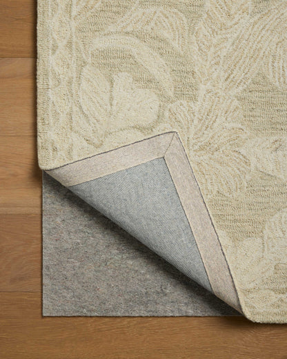 With calming sage and warm natural hues and floral styling, the Lenore LNO-01 Sage / Natural Area Rug is a hand-tufted wool area rug that elevates any room