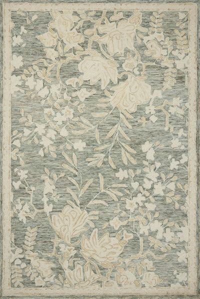 Lenore LNO-02 Lagoon / Wheat Area Rug by Loloi